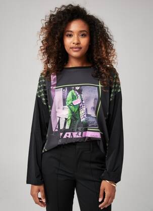 T-shirt manches longues manches longues noir GAUDI femme