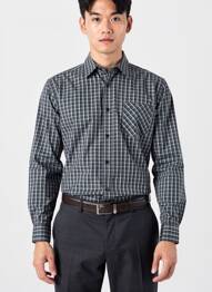 Chemise manches longues imprimé carreaux vert STREET ONE homme