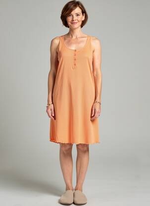 Chemise de nuit stretch orange BARANDI femme