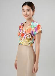 Top stretch manches courtes orange LISE CHARMEL femme