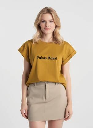 T-shirt sérigraphie floquée manches courtes vert GRACE & MILA femme