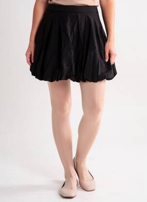 Jupe courte fermeture zip latéral noir PIECES femme