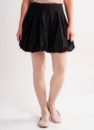 Jupe courte fermeture zip latéral noir PIECES femme