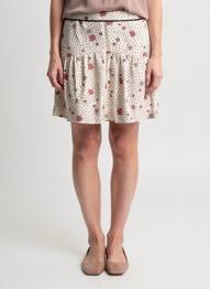 Jupe courte coupe droite beige GRACE & MILA femme