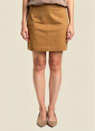 Jupe courte coupe droite marron GRACE & MILA femme