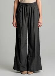 Pantalon flare taille élastique taille normale gris GRACE & MILA femme