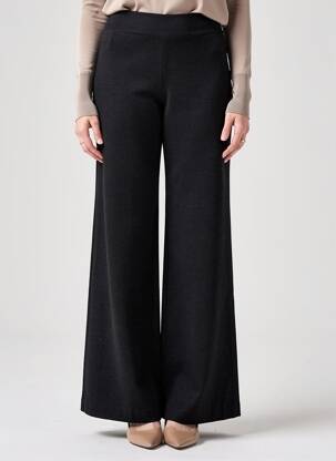 Pantalon flare taille élastique taille haute noir GRACE & MILA femme