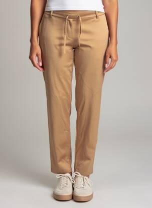 Pantalon chino taille normale taille normale beige ELLE EST OU LA MER femme