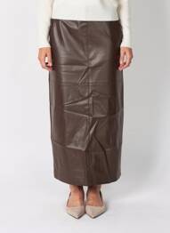 Jupe longue imprimé fantaisie marron GRACE & MILA femme