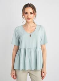Top manches courtes manches courtes bleu MES SOEURS ET MOI femme