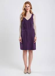 Robe mi-longue sans manche sans manche violet PRINCESSE NOMADE femme