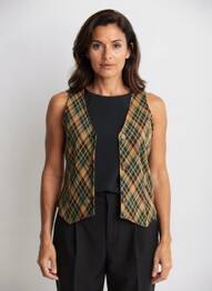 Gilet sans manche coupe cintrée vert PRINCESSE NOMADE femme