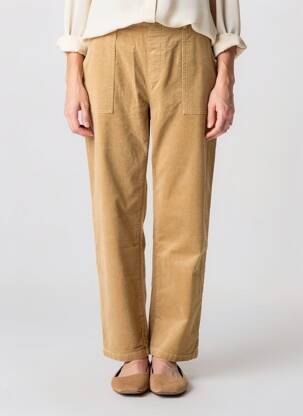 Pantalon droit stretch taille normale beige DEELUXE femme