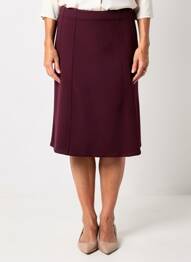 Jupe mi-longue stretch violet GEVANA femme