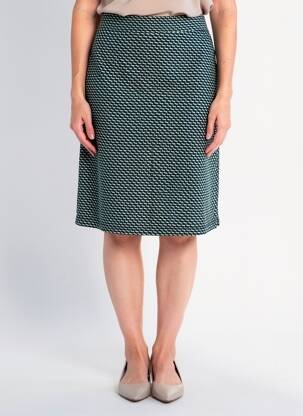 Jupe mi-longue stretch bleu PRINCESSE NOMADE femme