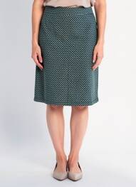 Jupe mi-longue stretch bleu PRINCESSE NOMADE femme
