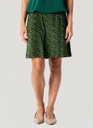 Jupe courte coupe droite vert PRINCESSE NOMADE femme