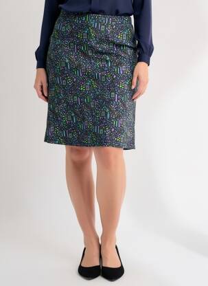Jupe mi-longue stretch noir PRINCESSE NOMADE femme