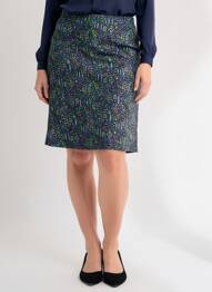 Jupe mi-longue stretch noir PRINCESSE NOMADE femme