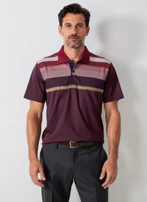 Polo tissage jersey manches courtes rouge CAP 10 TEN homme