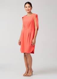 Robe courte manches courtes manches courtes orange INDI & COLD femme