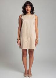 Robe courte sans manche sans manche beige ZEPELINE femme