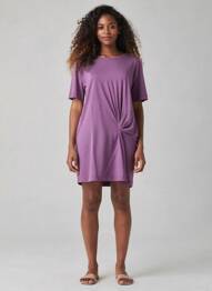 Robe courte manches courtes manches courtes violet SESSUN femme