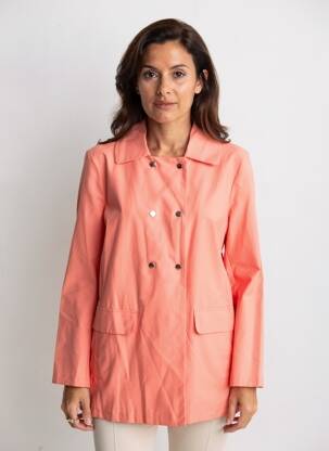 Imperméable manches longues sans capuche orange INDI & COLD femme