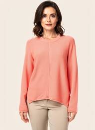 Pull stretch manches longues orange YERSE femme