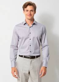 Chemise manches longues imprimé fantaisie blanc DESOTO homme