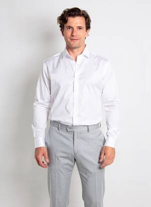 Chemise manches longues coupe cintrée blanc STRELLSON homme