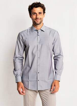 Chemise manches longues imprimé fantaisie noir STRELLSON homme