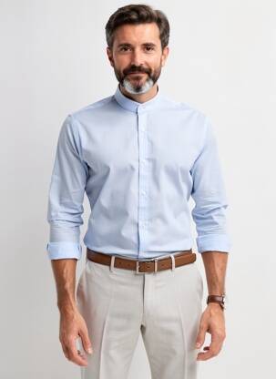 Chemise manches longues coupe cintrée bleu STRELLSON homme