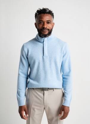 Pull manches longues manches longues bleu ESTHEME homme