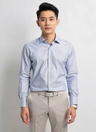 Chemise manches longues imprimé fantaisie bleu 1863 BY ETERNA homme