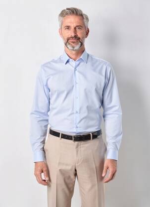 Chemise manches longues coupe cintrée bleu STRELLSON homme