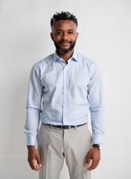 Chemise manches longues coupe cintrée bleu STRELLSON homme