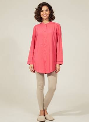 Chemise de nuit manches longues rouge SIMONE PERELE femme