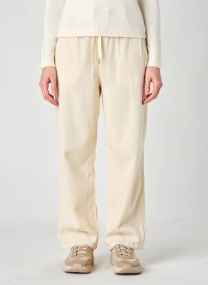 Pantalon droit stretch taille normale beige GRACE & MILA femme