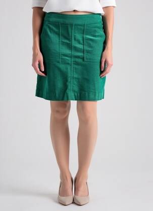 Jupe courte poches vert ICHI femme