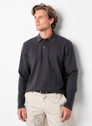 Polo manches longues manches longues noir MUSTANG homme