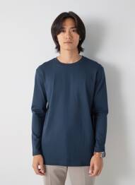 T-shirt broderie manches longues bleu MUSTANG homme