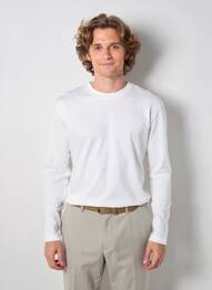 T-shirt broderie manches longues blanc MUSTANG homme