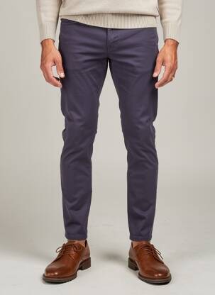 Pantalon slim tissage popeline taille normale bleu CERRUTI 1881 homme
