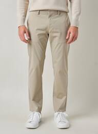 Pantalon chino tissage popeline taille normale beige TELERIA ZED homme