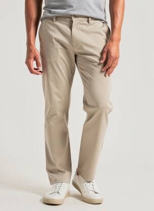 Pantalon chino tissage popeline taille normale beige TELERIA ZED homme