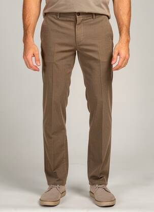 Pantalon slim tissage chiné taille normale marron TELERIA ZED homme