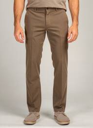 Pantalon slim tissage chiné taille normale marron TELERIA ZED homme