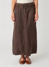 Jupe longue coupe droite marron PHILDAR femme