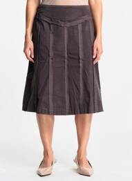 Jupe mi-longue coupe évasée marron PHILDAR femme